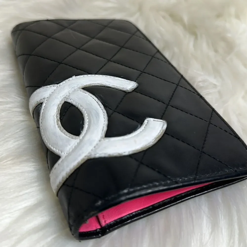 💯Authentic Chanel Bifold  Quilted Long Wallet 🍀